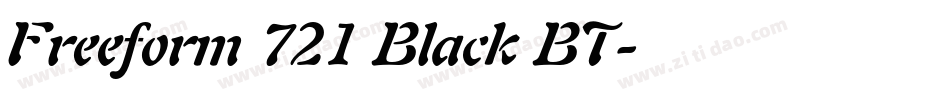 Freeform 721 Black BT字体转换